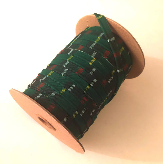 1/2" Green Tartan Print Cord Piping (5 YDS) 3277XTDEN sewing; decoration; arts and crafts; hobbies; handbags; millinery; upholstery