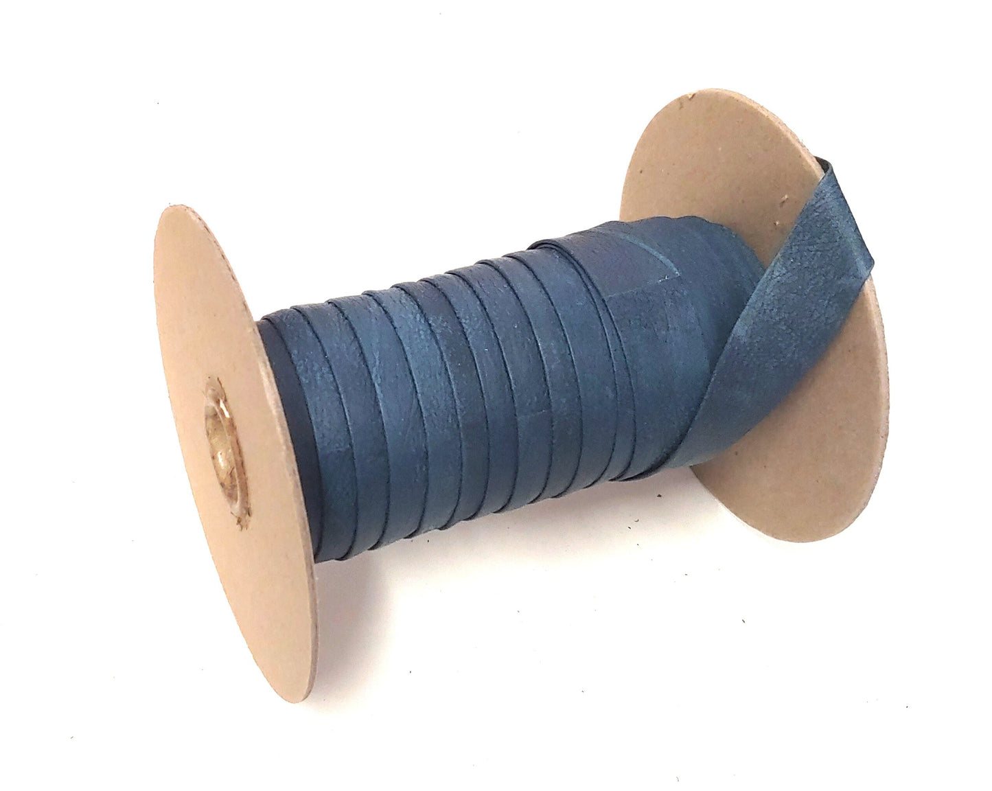 1" wide Open Fold Genuine Leather Binding in STONEWASH Blue (2 yards) 3069XDB edge binding