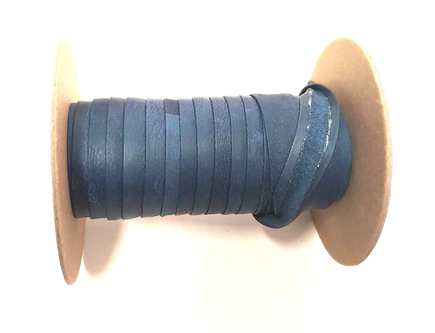 1" wide Open Fold Genuine Leather Binding in STONEWASH Blue (2 yards) 3069XDB edge binding