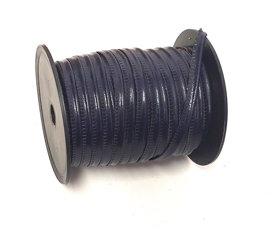Blueberry Slashed Kid Leather Cord Piping  5/16" (3 yds) 2095XKA