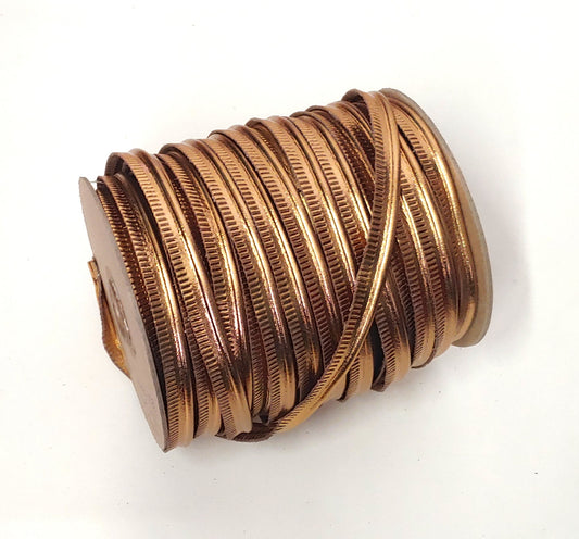 5/8" Polyurethane Faux Leather Upholstery Piping Thick Welting Furniture Handbags Vegan; 3118XUPU DLV Dark Gold (5 Yards)
