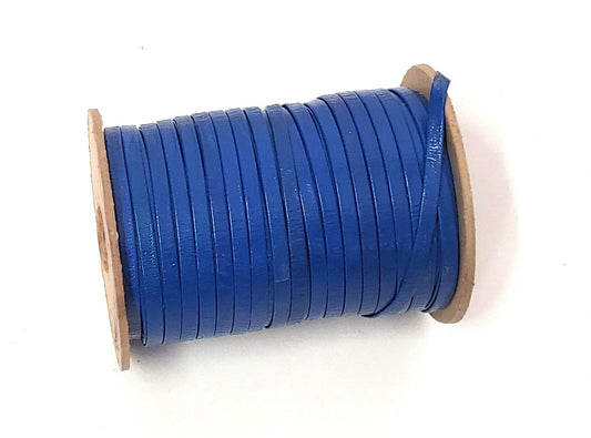 Genuine 1/4" Kid Leather Lacing in Royal Blue 0250RKA (5 yds)