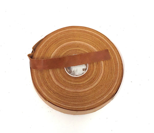 1" Flat Cowhide Leather Binding in Cognac UPL (3 yds) 1000FDE trim tape; edge binding;