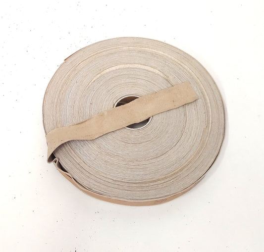 1" Flat, Pig Suede Binding, in Beige #2 (5 YDS) 1000NP5; trim tape, leather binding leather tape