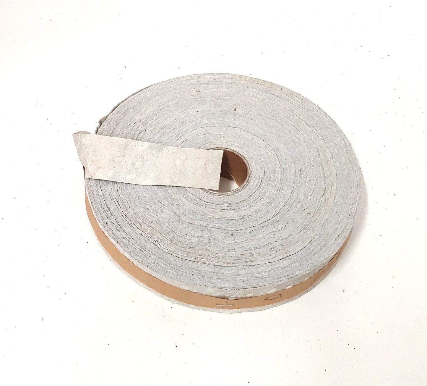 1-1/4" Flat, Cowhide Leather Binding, in Off White Ostrich Print (3 YDS) 1250NDA trim tape; edge binding; leather tape