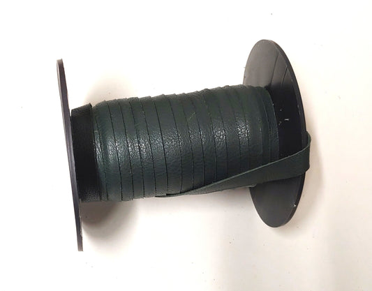 1/2" Flat, Cowhide Leather Lacing in Spruce Green (5 yds) 0500ND9 edge binding
