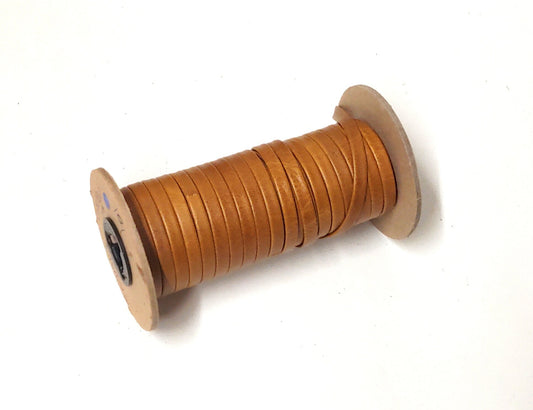 1/4" Double-Folded Leather, Cowhide Lacing in Tan UPL (5 YDS) 0250BDE
