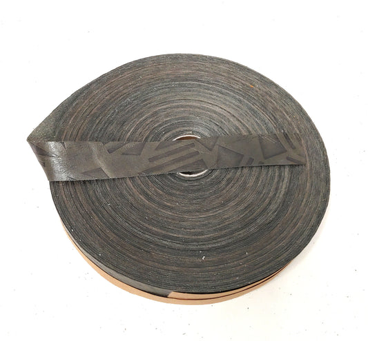 1-1/4" Flat, Cowhide Binding in Gray Triangle Emboss Print (3 YDS) 1250NDB trim tape; edge binding; leather tape