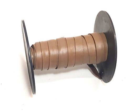 1/2" Flat Cowhide Lacing in Camel (5YDS) 0500NDB lacing; leather string; leather strip;