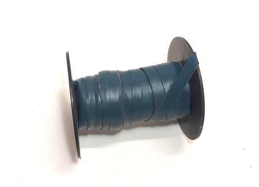 1/2" Flat Cowhide Lacing in Spruce (5YDS) 0500NDB lacing; leather string; leather strip;