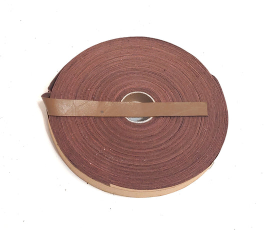 3/4" Flat, Cowhide Leather Binding in Camel (5 YDS) 0750NDB trim tape; edge binding; leather tape