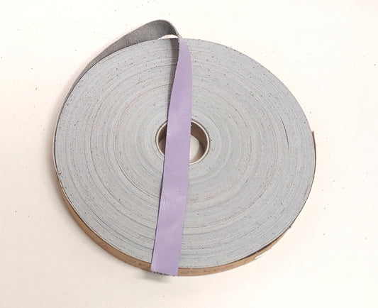 1" wide Flat Cowhide Leather Binding in Lilac (3 YDS) 1000NDB leather strips; straps; edge trim; edge binding; black leather;