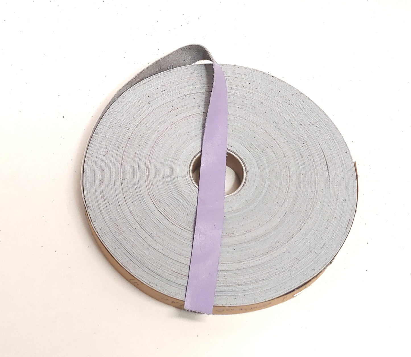 1-1/2" wide Flat Cowhide Leather Binding in Lilac (3 YDS) 1500NDB leather strips; straps; edge trim; edge binding; black leather;