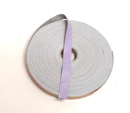 1-1/2" wide Flat Cowhide Leather Binding in Lilac (3 YDS) 1500NDB leather strips; straps; edge trim; edge binding; black leather;