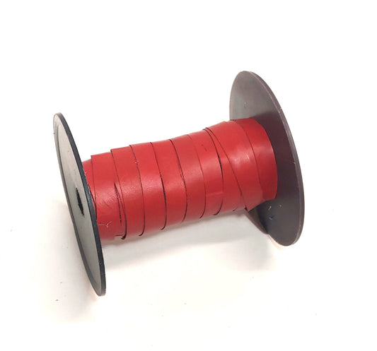 1/2" Flat Cowhide Lacing in Strawberry (5YDS) 0500NDB lacing; leather string; leather strip;