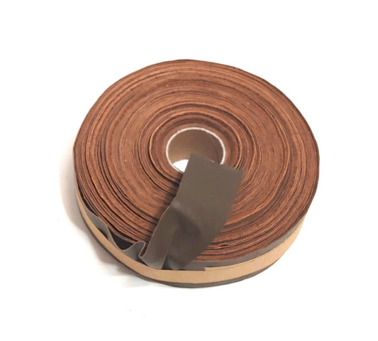 1-1/2" wide Flat Cowhide Leather Binding in Khaki (3 YDS) 1500NDB leather strips; straps; edge trim; edge binding; black leather;