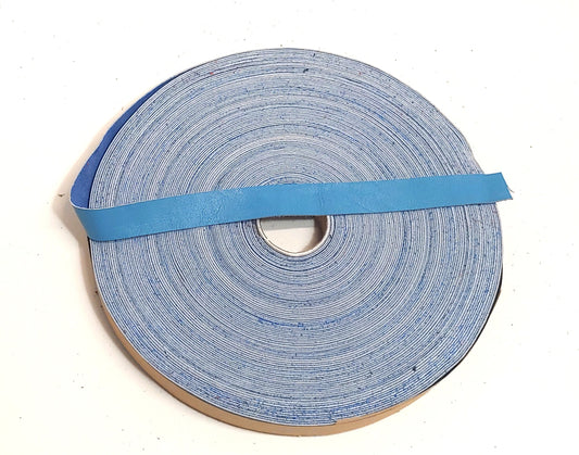 3/4" Flat, Cowhide Leather Binding in Sky Blue (5 YDS) 0750NDB trim tape; edge binding; leather tape