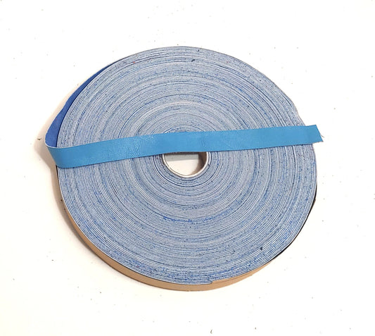 1-1/2" Flat, Cowhide Leather Edge Binding in Sky Blue (3 YDS) 1500NDB - Trim tape; leather tape - not to be used for a strap
