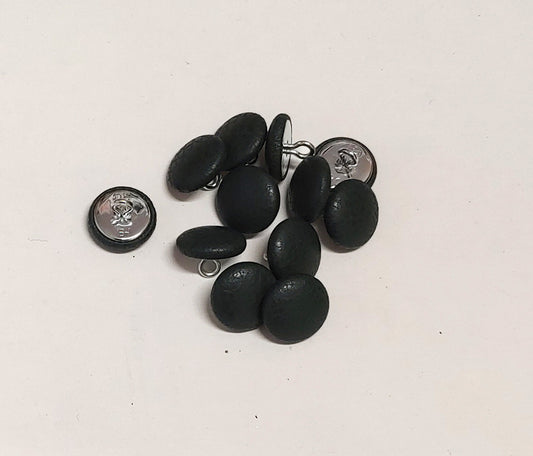 Forest Green 30 Line, Cowhide Covered, Upholstery Loop Back Buttons (12 PC.) 19mm 3/4"