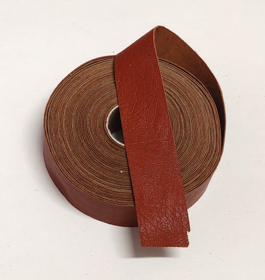 1-1/2" Flat Cowhide Leather Binding in Amber (3 YDS) 1500NDB trim tape; edge binding; leather tape