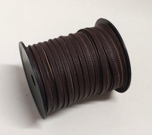 Cowhide Leather 5/16" Cord Piping in Brown Grain (3 yds) 2095XCD