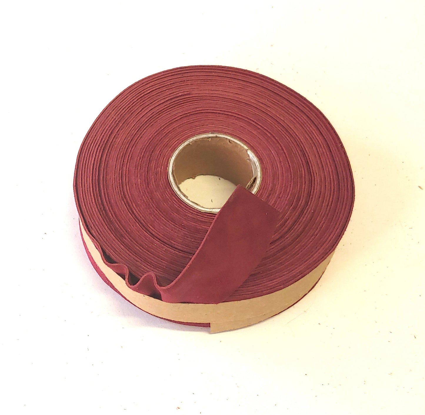 1-1/4" Flat Magenta Goat Suede Leather Stripping 1250NKA (3 YDS) binding, leather tape