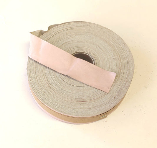 1-1/4" Flat Cowhide Leather Binding in Pink (3 yds) 1250ND9 trim tape; edge binding; leather tape