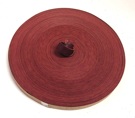 5/8" Stitched, Cowhide Leather Stripping in Oxblood Goat (3 YDS) 3536XKA leather straps, leather strips, leather jewelry
