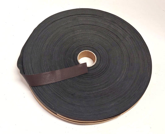 1" Flat, Cowhide Leather Binding in Medium Brown (3 YDS) 1000NDB trim tape; edge binding; leather tape