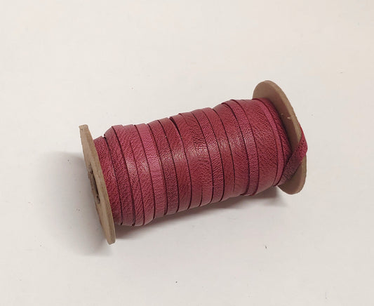 Kid Leather Flat Lacing 1/4" wide in Dirty Rose Grain (10 yds) 0250FKA leather jewelry cord; DIY; dream catchers; leather crafts