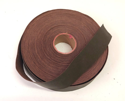 1-1/4" Flat Cowhide Leather Binding in Khaki (Military Green) (3 yds) 1250NDB trim tape; edge binding; leather tape