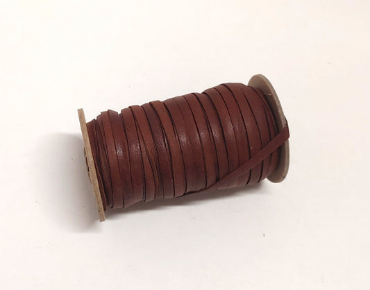 Lamb Leather Flat Lacing 1/4" wide in Mahogany (10 yds) 0250FLA leather jewelry cord; DIY; dream catchers; leather crafts