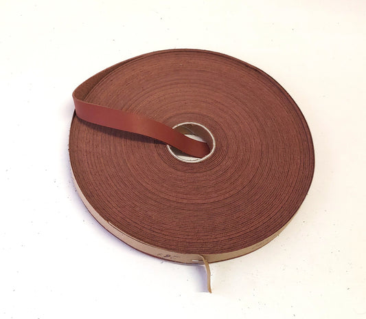 5/8" Flat, Cowhide Leather Strap in North Cognac (5 YDS) 0625NCB brown, red
