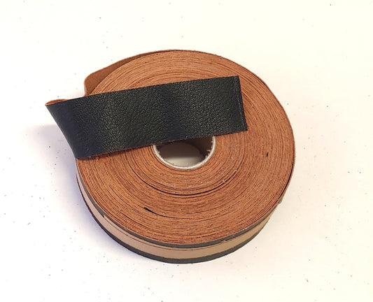 1-1/2" Flat, Leather Binding in Dark Brown Kid (3 YDS) 1500FKA - trim, edge binding, leather tape
