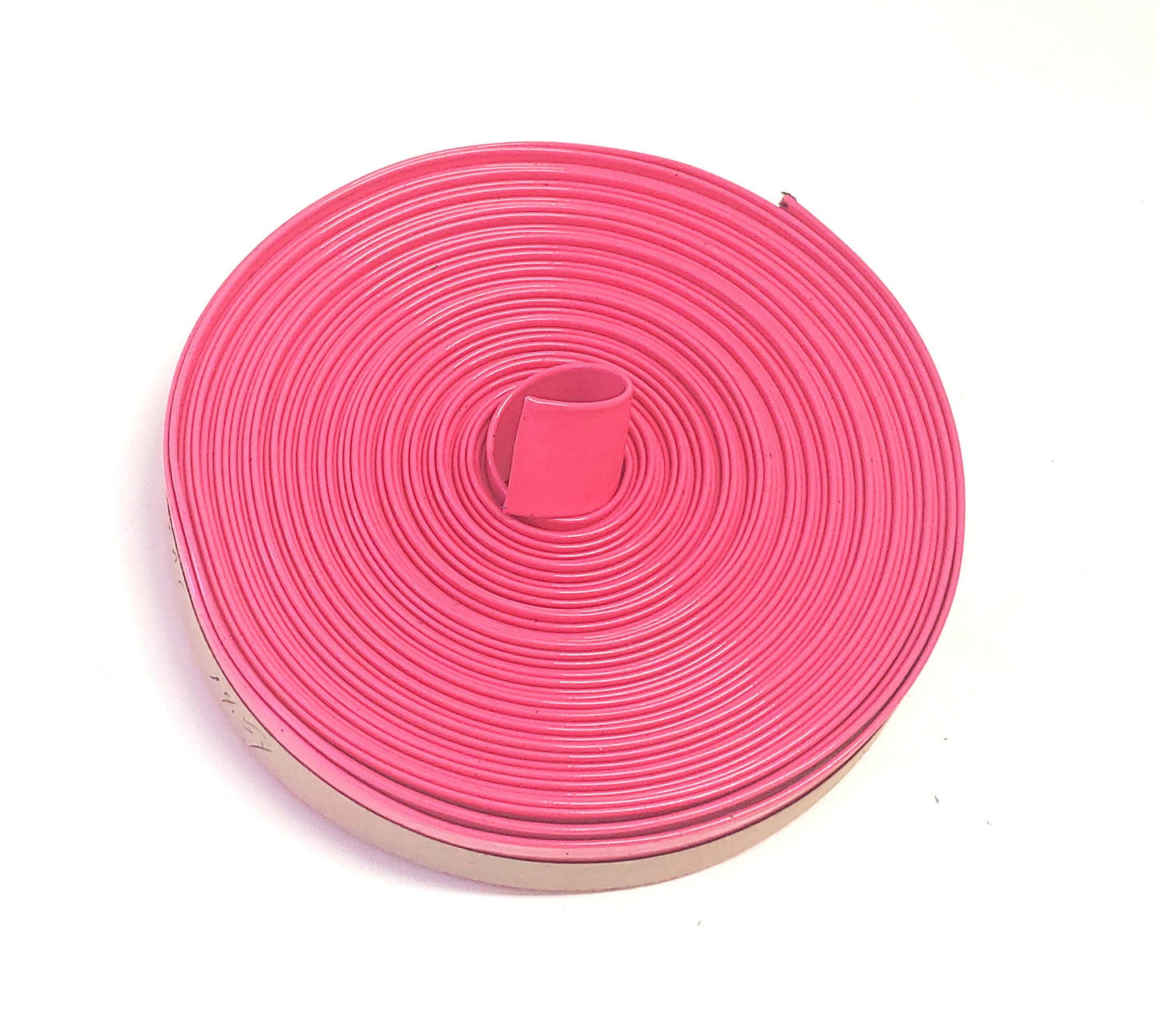 1"  Double Folded, Vegan Leather Strap in Shiny Pink Polyurethane (5 YDS) 1000BUPU - straps; faux leather; handbag; sewing; crafting