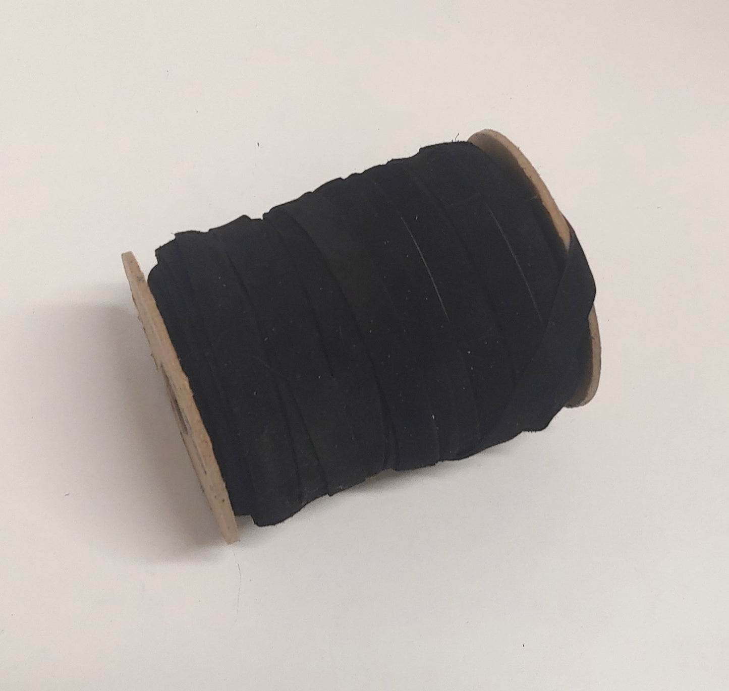 Genuine Black Calf Suede Stripping 1/2" flat (5 yds) 0500NP5