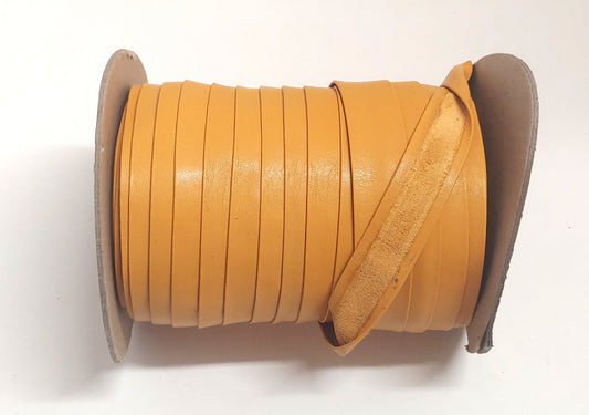 1" Open Fold Genuine Leather Binding in Mustard (2 yards) 3069XDB