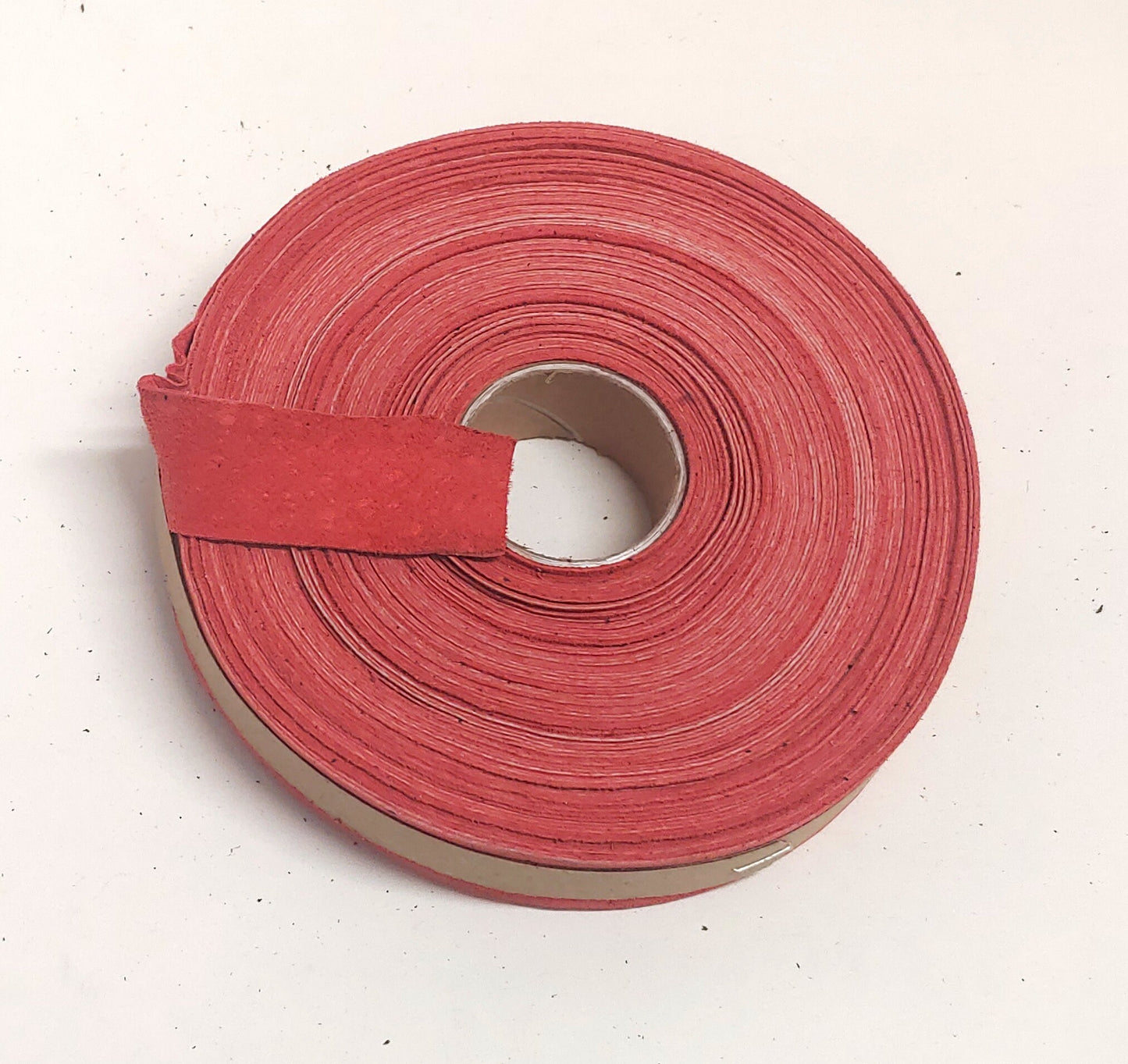 1" Flat, Calf Suede Stripping in Tangerine (5 YDS) 1000NP5 edge binding; top stitching leather trim tape