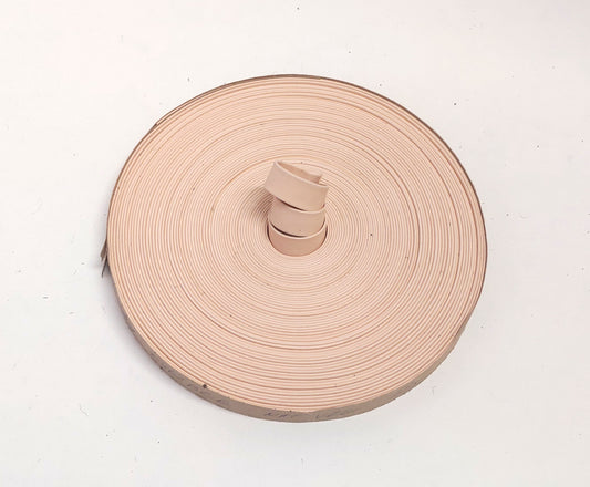 9/16" Double-folded Cowhide Leather Trim in Natural Veg Tan (3 yds) 0562BCF