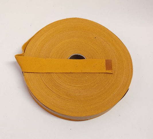 1-1/4" Flat Mustard Yellow Calf Genuine Cowhide Split Suede Leather (3 yds) 1250NC9 trim tape; edge binding; leather tape