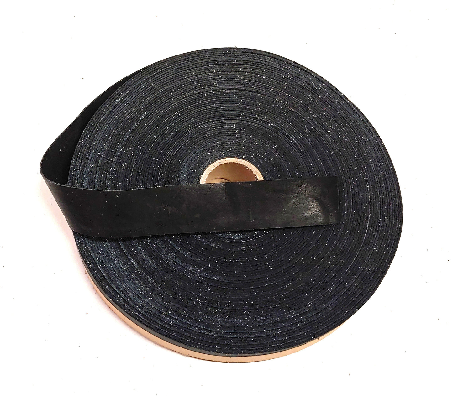 1-1/4" Flat Cowhide Leather Binding in Waxy Charcoal (3 yds) 1250NCB trim tape; edge binding; leather tape