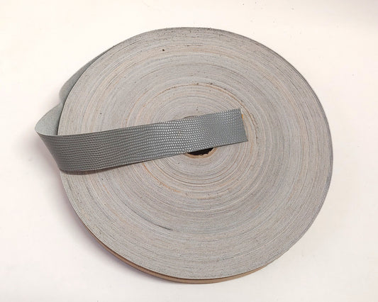 1-1/4" Flat Cowhide Leather Binding in Gray Iguana Print (3 yds) 1250FCB trim tape; edge binding; leather tape