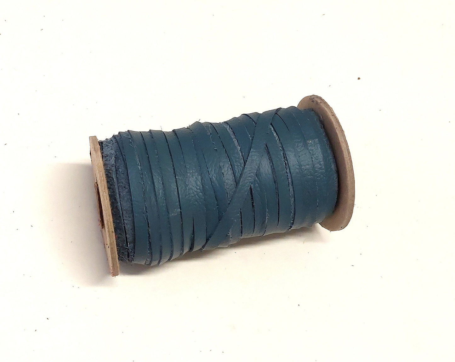 1/4" Flat, Leather Lacing in Light Blue UPL (10 YDS) 0250NCE leather jewelry cord; DIY; dream catchers; leather crafts