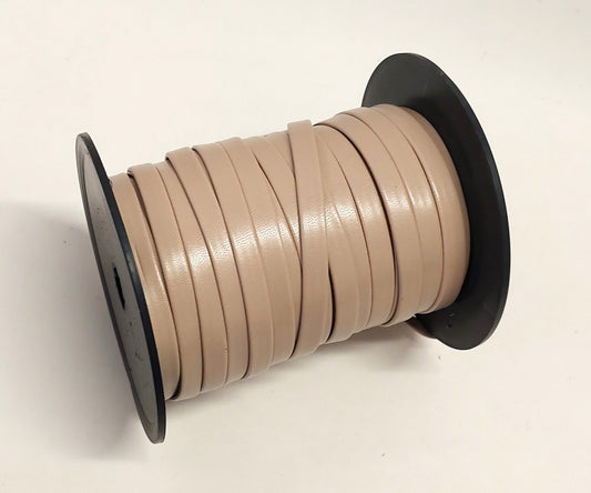 1/2" Polyurethane Leatherette Stripping in Light Taupe (8 yds) 0500BUPU faux leather strips;