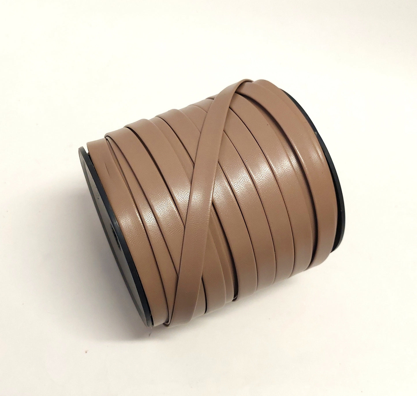 1/2" Polyurethane Leatherette Stripping in Dark Taupe (8 yds) 0500BUPU faux leather strips;