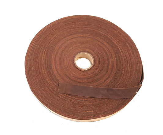 13/16" wide Waxy Brown Nubuck Cowhide Leather (3 YDS) 0812NCD trim tape; edge binding;