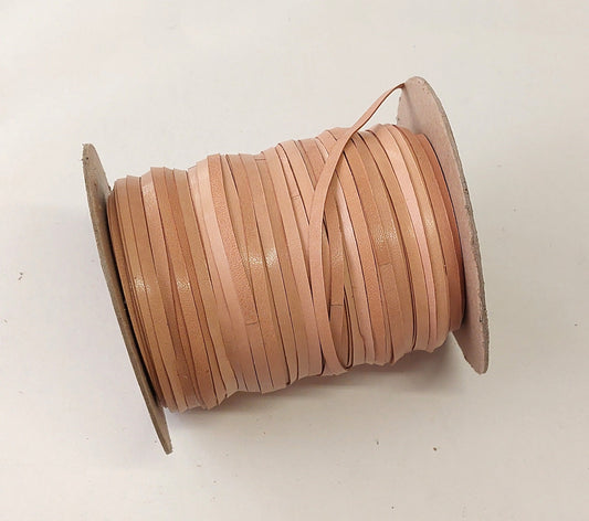 Genuine Leather Flat Lacing 3/16" (10 yds) 0187NKA in Natural Kid leather jewelry cord; leather lacing; dream catchers; leather crafts
