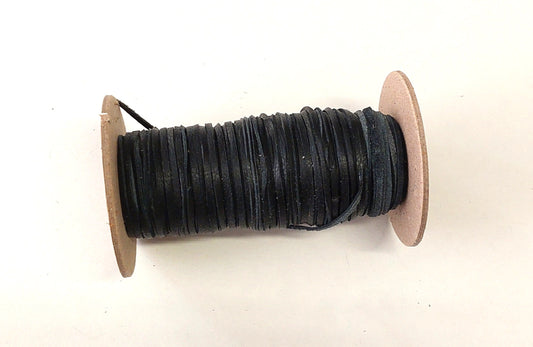 Genuine Leather Flat Lacing 3/32" (10 yds) 0093FCD in Black Fenix leather jewelry cord; leather lacing; dream catchers; leather crafts