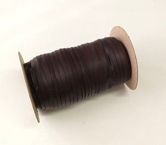1/2" Flat, Lacing in Medium Brown Cowhide Leather (5 yds) 0500ND9 DIY; leather crafts; dream catchers; leather string;