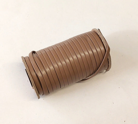 1/4" Polyurethane Faux Leather Stripping in Dark Taupe Koram (10 yds) 0250BUKOR